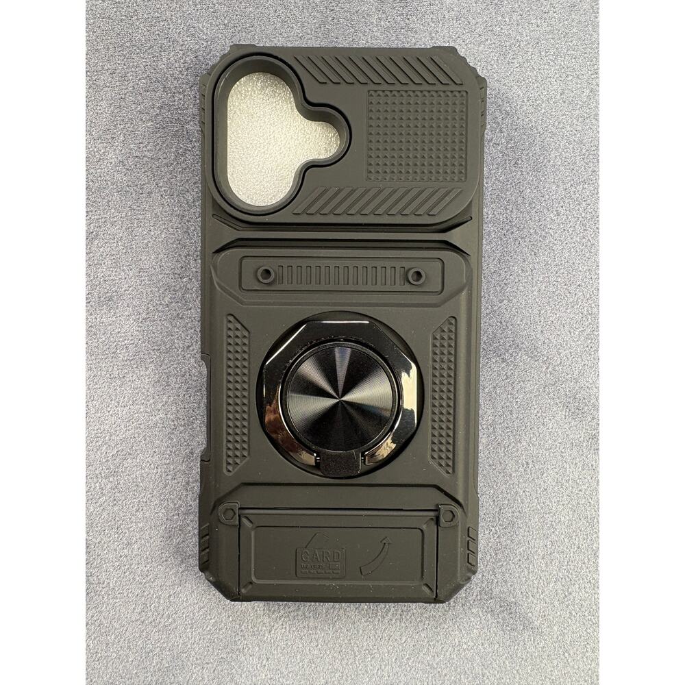 Phone Case - Vofolen - IPhone 16 Black with stand and card holder